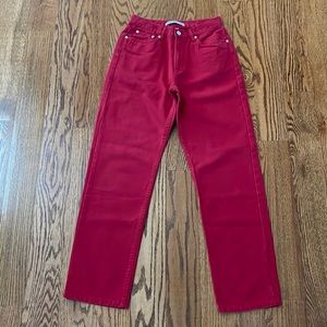 Tommy Hilfiger Red Straight Jeans, Great condition, (size: 8)